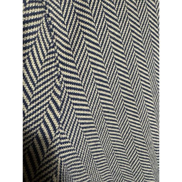 Lands End Mens L 42-44 Herringbone 1/4 Zip Cotton Preppy Pullover Sweater - Picture 4 of 9